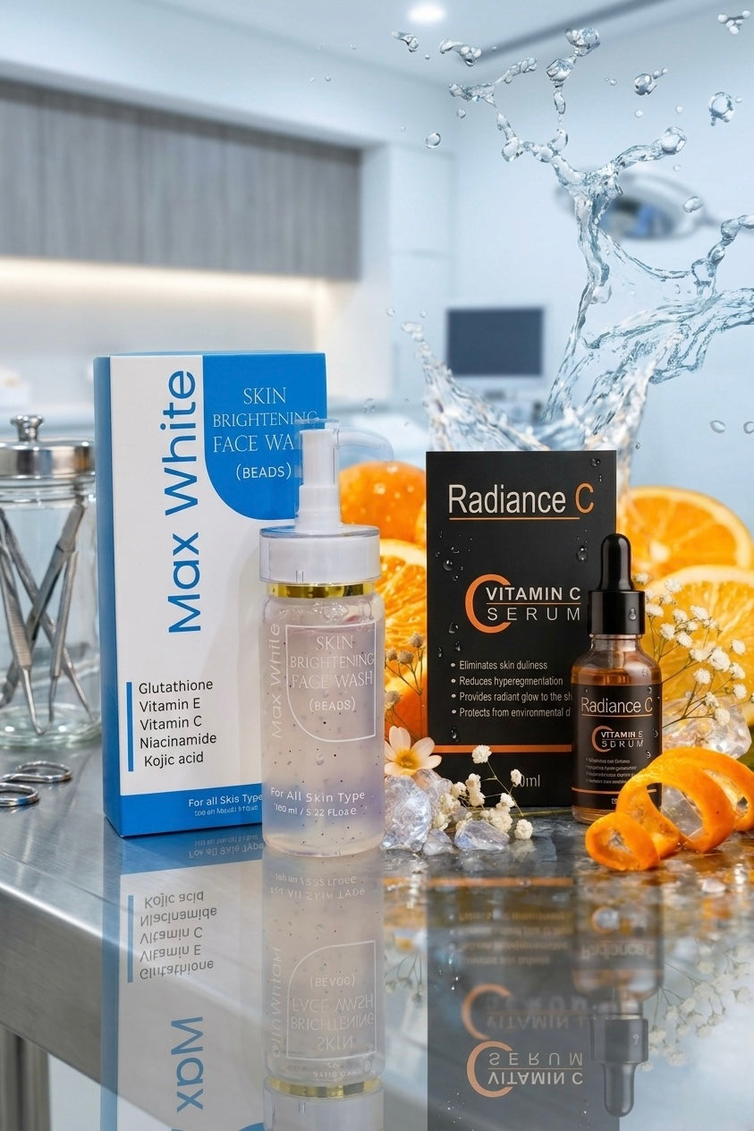 Vitamin C Serum & Ma White Face wash